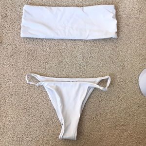 White bandeau bikini